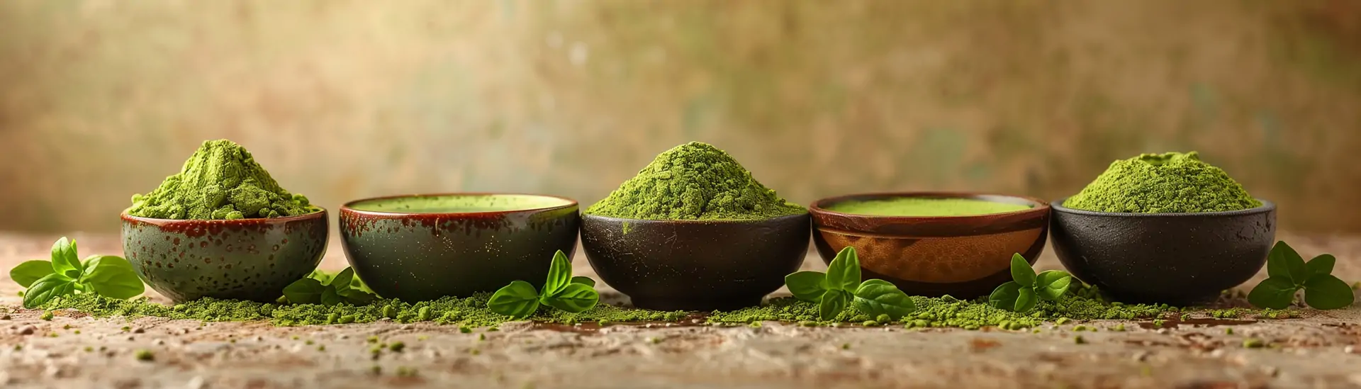 Baking green tea powder